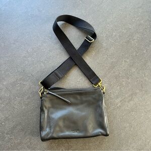 Margot | black leather Margot purse with black Madewell strap